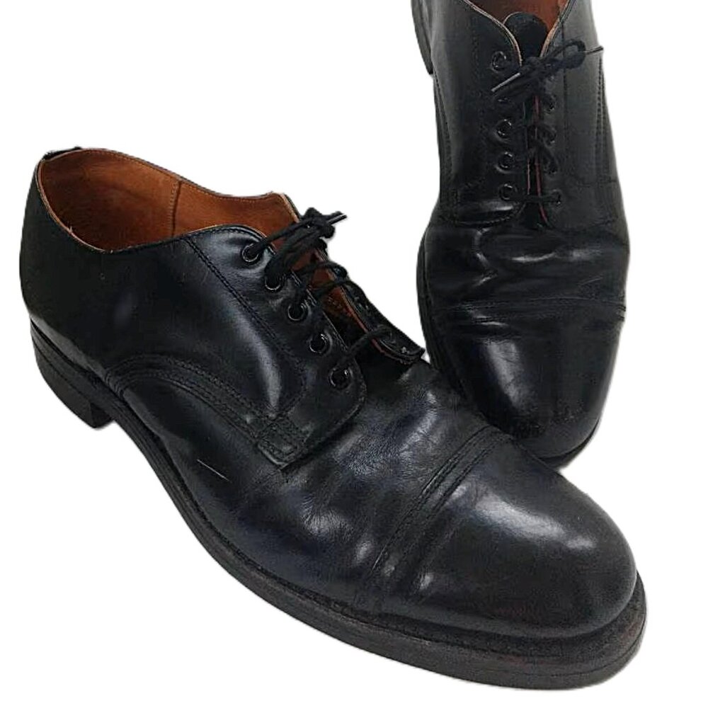 Vintage Men's Black Shoes Sz 13 14 Biltrite Heels Nitrile Gum Oil Acid Resistant